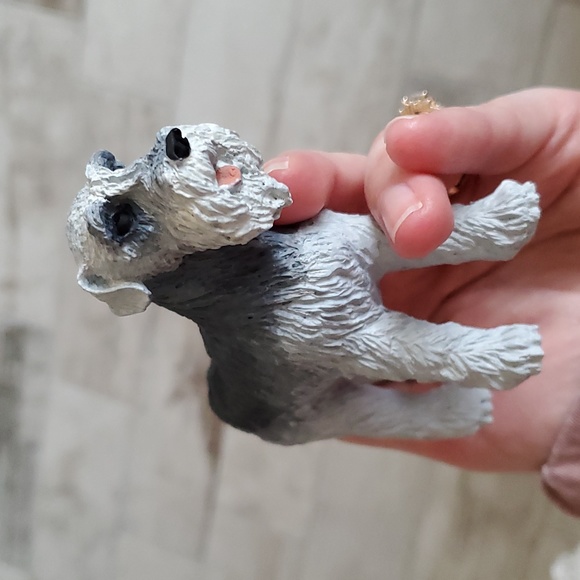 n/a Other - Collectible Schnauzer Dog Figurine Stone Cast Resin